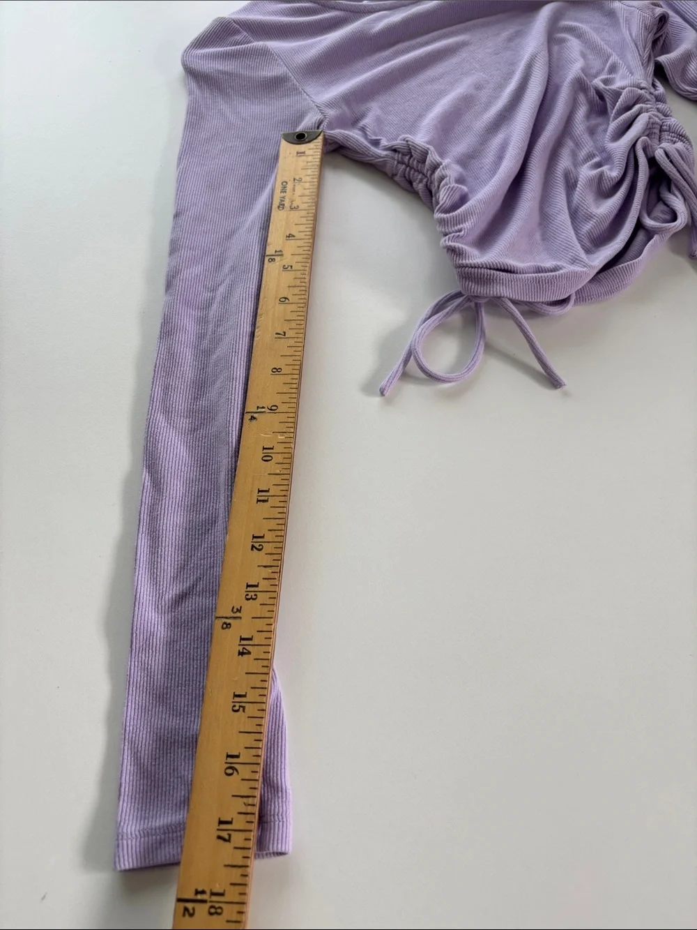 Princess Polly Lavender Side-Ruched Long Sleeve Crop Top -606sku